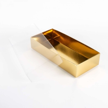 Box with transparent Lid - GOLD